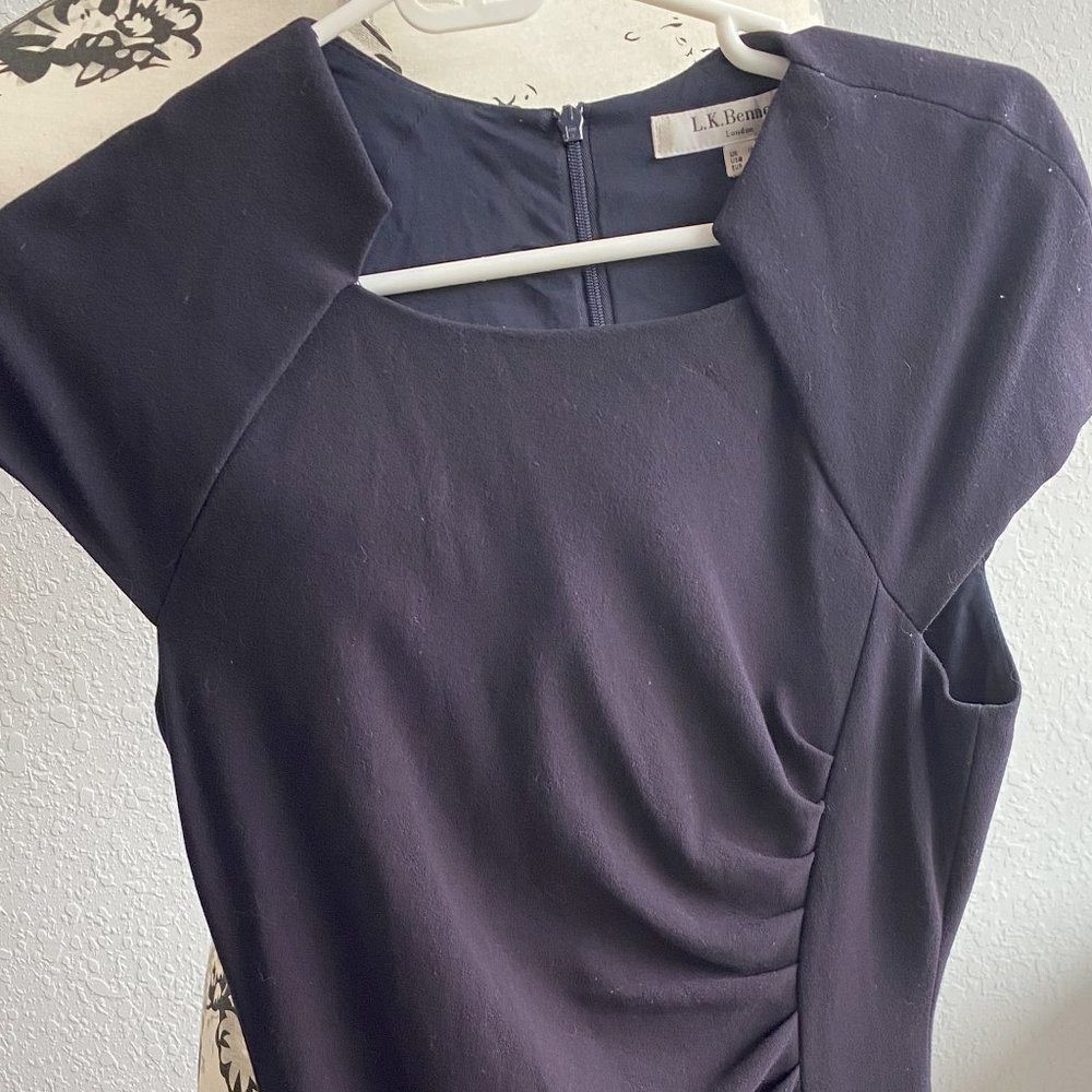 LK BENNETT Davina Sheath Dress Navy Blue